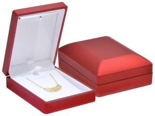 Luxusní dárková krabička na náhrdelník s LED osvětlením červená KZ-6/A7