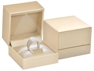 Luxusní dárková krabička na prsten s LED osvětlením krémová ZK-2/L/A20
