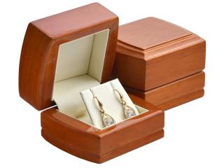 Luxusní dřevěná krabička na náušnice  DT-2/W