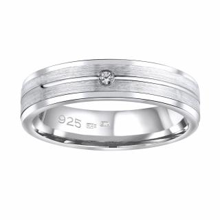 Silvego Snubní stříbrný prsten AVERY v provedení se zirkonem pro ženy QRALP121W Velikost prstenu: obvod 56 mm (průměr 17,8 mm)