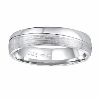 Silvego Snubní stříbrný prsten GLAMIS v provedení bez kamene pro muže i ženy QRD8453M Velikost prstenu: obvod 50 mm (průměr 15,9 mm)