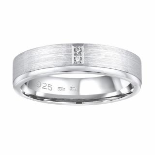 Silvego Snubní stříbrný prsten MADEIRA v provedení se zirkony pro ženy QRG4164W Velikost prstenu: obvod 56 mm (průměr 17,8 mm)