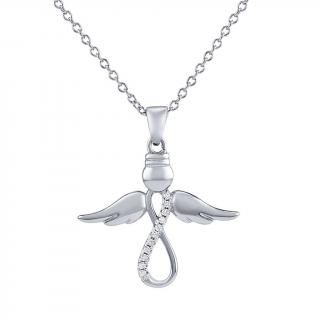 Silvego Stříbrný náhrdelník anděl Infinity Virtues s Brilliance Zirconia JJJ0974N