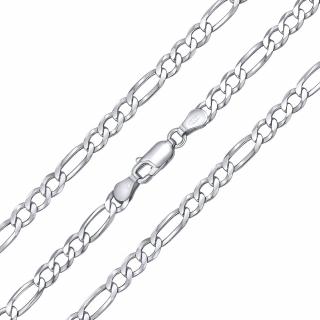 Silvego Stříbrný náhrdelník FIGARO 4 mm - rhodiovaný TTT50FIGN Délka: 55 cm, Váha: 6,70g