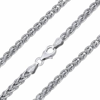 Silvego Stříbrný náhrdelník GRANO 3,4 mm TTT76H1P Délka: 50 cm, Váha: 7,40g