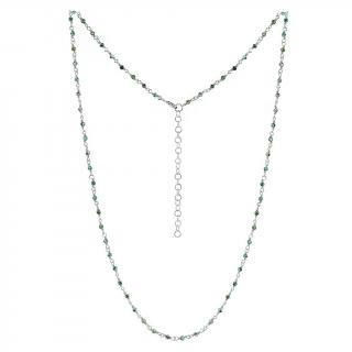 Silvego Stříbrný náhrdelník s pravým smaragdem Arika INS1003NER