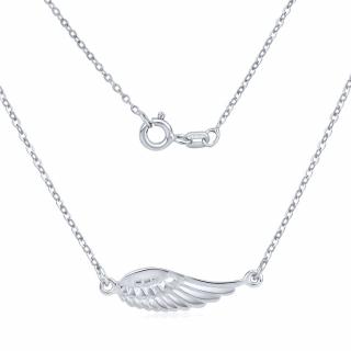Silvego Stříbrný náhrdelník s přívěskem andělské křídlo SMJN13FC4ZT
