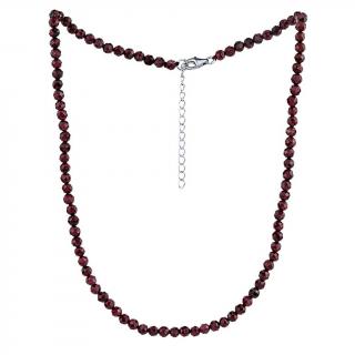 Silvego Stříbrný náhrdelník Tabby s pravým granátem JJJ214NG