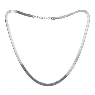 Silvego Stříbrný plochý náhrdelník hádek Valencia 5 mm GVMAG00050N