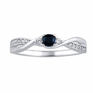 Silvego Stříbrný prsten s pravým přírodním Safírem JJJR1100SAP Velikost prstenu: obvod 47 mm (průměr 15,0 mm)