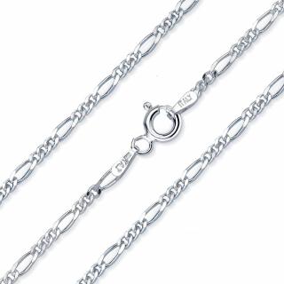 Silvego Stříbrný řetízek a náhrdelník Figaro 2,3 mm TTT060NF Délka: 40 cm, Váha: 2,71g