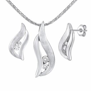 Silvego Stříbrný set šperků CORA - náušnice a přívěsek QRLTS008