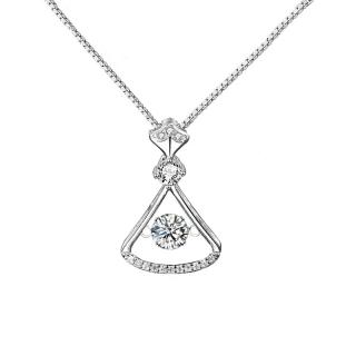 Stříbrný dámský náhrdelník s pohyblivým kamenem