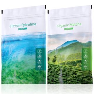 Hawaii Spirulina tabs + Organic Matcha powder (klubová cena)