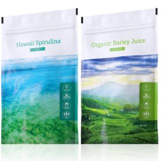 Organic Barley Juice powder + Hawaii Spirulina tabs (klubová cena)