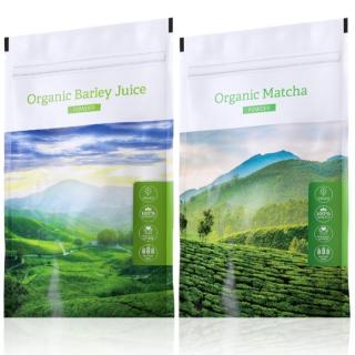 Organic Barley Juice powder + Organic Matcha powder (klubová cena)