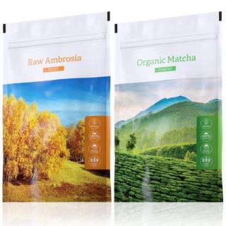 Raw Ambrosia pieces + Organic Matcha powder (klubová cena)