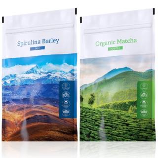 Spirulina Barley tabs + Organic Matcha powder (klubová cena)
