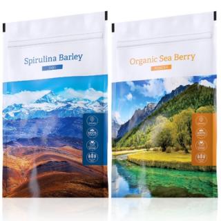 Spirulina Barley tabs + Organic Sea Berry powder (klubová cena)