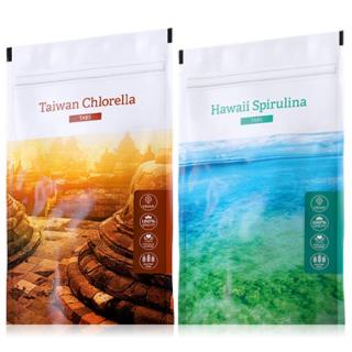 Taiwan Chlorella tabs + Hawaii Spirulina tabs (klubová cena)