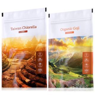 Taiwan Chlorella tabs + Organic Goji powder (klubová cena)