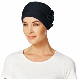 LOTUS turban - modrý melír