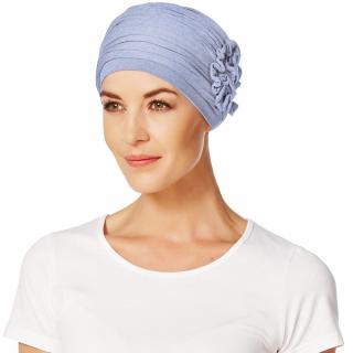 LOTUS turban - světle modrý melír