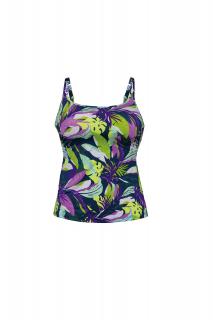 STYLE RIMINI TOP Tankini - pestrobarevné - horní díl plavek po operaci prsu Velikost: 38C