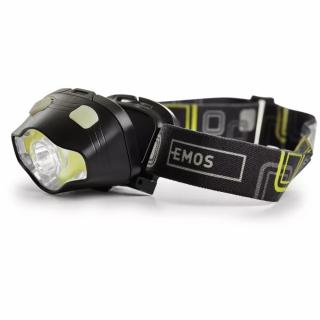 3W COB LED + LED čelovka Emos P3536, 220 lm, 100 m, 3× AAA