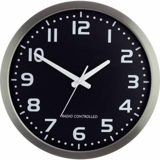 Analogové DCF nástěnné hodiny M601508 | Ø 40 cm | stříbrná