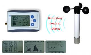 Bezdrátový anemometr (měřič rychlosti větru) s dlouhým dosahem WL12X-WS