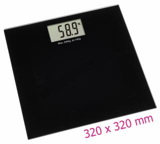 Digitální osobní XL váha TFA 50.1015.01 STEP PLUS | až 200 kg / 100 g | skleněná | černá