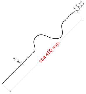 Drátové teplotní čidlo, termočlánek NiCr-Ni, do +400°C; délka 0,45 m