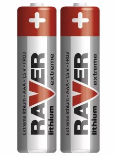 Lithiová baterie RAVER AAA (FR03) | 1,5 V | mikrotužka | 2 kusy | B7811