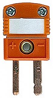 Miniaturní termočlánkový konektor  S ; zástrčka; oranžová; 0,5 mm²
