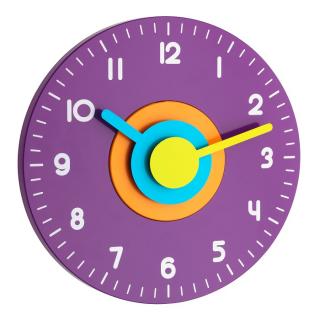 Nástěnné hodiny fialové TFA 60.3015.11 POLO