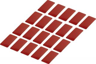 Reflexní lepicí pásky RTS25/50-RD, 50×25 mm, 20 ks, červená
