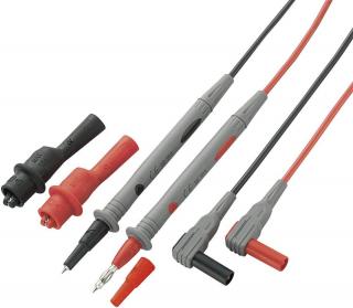 Sada měřicích kabelů Voltcraft MS-4, banánek 4 mm ⇔ měřící hrot, černá/červená, 1,2 m