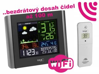 Wi-Fi meteorologická stanice VIEW METEO TFA 35.8000.01 | barevný displej | dosah až  100 m