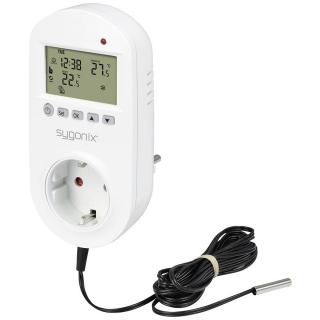 Zásuvkový termostat Sygonix SY-5372566 | 1 až 70 °C | týdenní program | CZ zástrčka