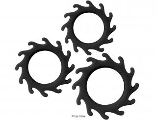 Enhance Ornament silikonový škrtící kroužky sada černá (Enhance Ornament silikonový škrtící kroužky sada černá)