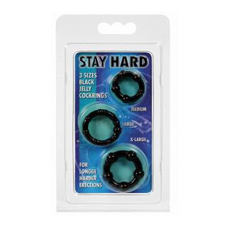 Erekční kroužek černý - Stay Hard (Skrtici_Krouzky)