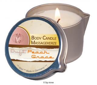 Masážní svíčka s erotickým olejovým voskem - 50ml - peach grace (Masážní svíčka s erotickým olejovým voskem - 50ml - peach grace)