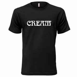 CREAM (černé, bílý potisk) pánské velikost 3XL (Pánské tričko s potiskem)
