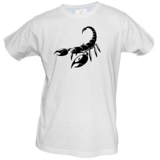 ŠKORPION (bílé, černý potisk) pánské velikost XXL (Pánské tričko s potiskem)