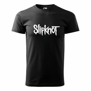 SLIPKNOT (Pánské tričko černé, bílý potisk) (Pánské tričko s potiskem)