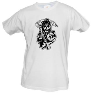 SMRTKA (bílé, černý potisk) pánské velikost XXL (Pánské tričko s potiskem)