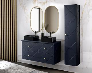 Elegance modrá 120 koupelnová sestava vč. keramických umyvadel