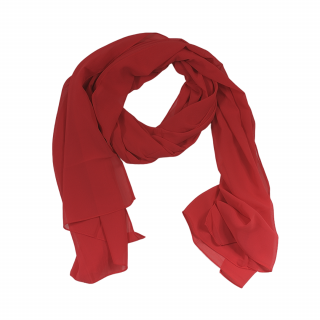 Hedvábný šátek 180 x 70 cm barva červená