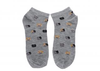 Kotníkové bambusové ponožky šedé Velikost: 35-38